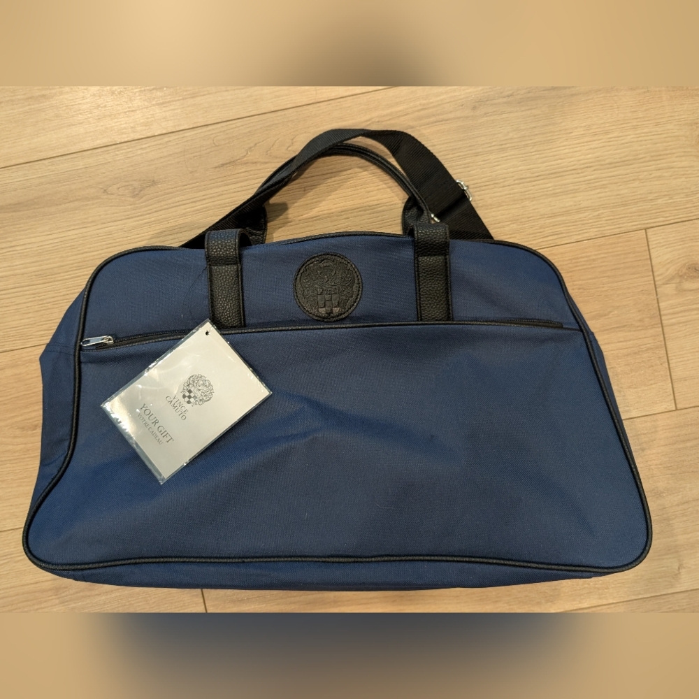 Vince Camuto Blue and Black Messenger Bags with Durable Fabric